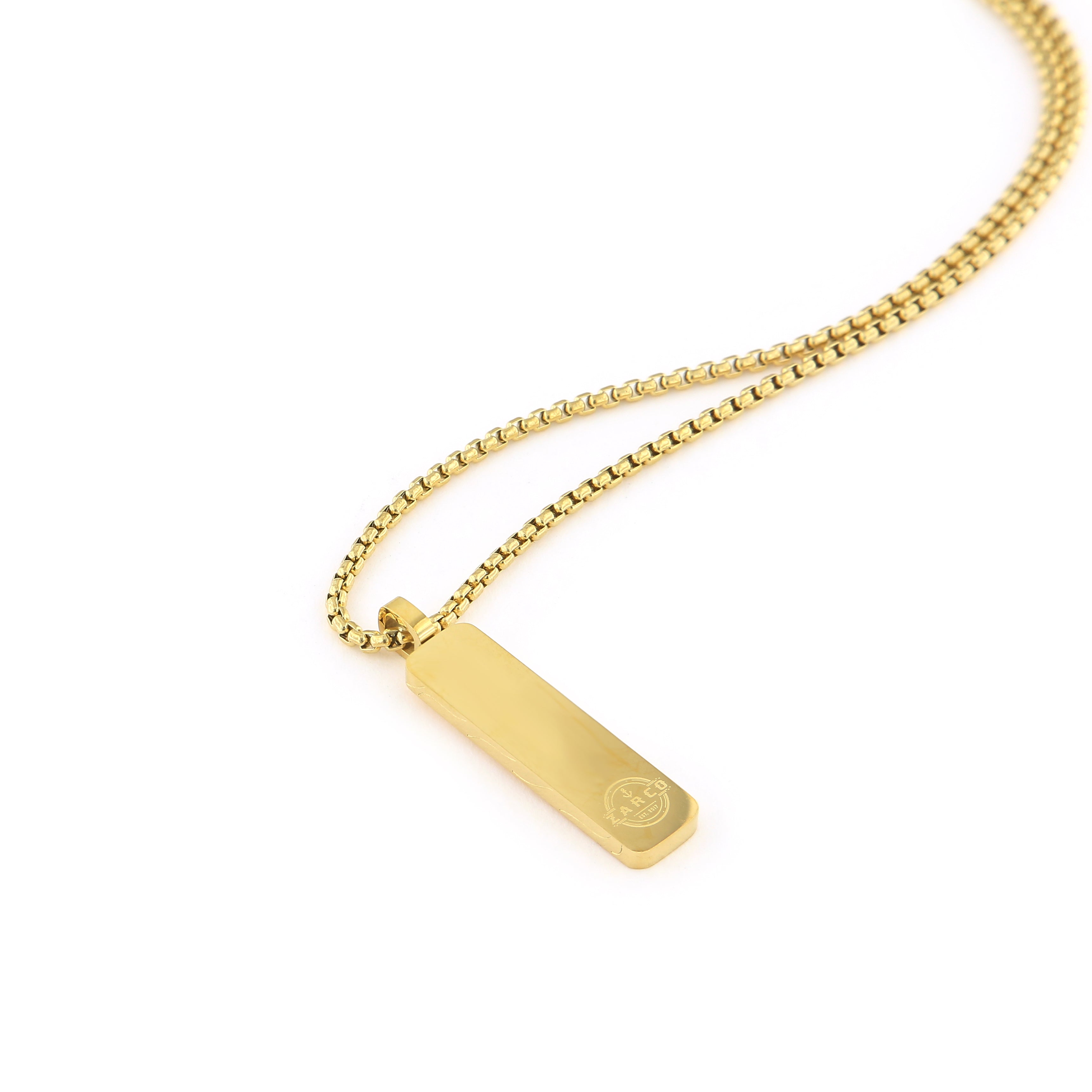 Colar Homem Tag Dourado